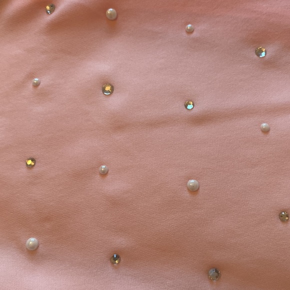 NWT Carolyn Rowan 100% Silk Georgette Wrap with Scattered Crystals & Pearl Edge - Picture 2 of 6